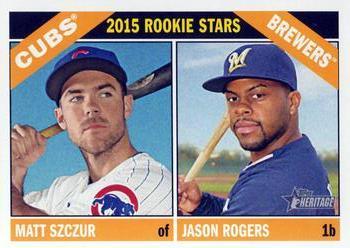 #164 Jason Rogers / Matt Szczur - Milwaukee Brewers / Chicago Cubs - 2015 Topps Heritage Baseball