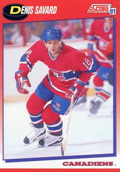 #165 Denis Savard - Montreal Canadiens - 1991-92 Score Canadian Bilingual Hockey