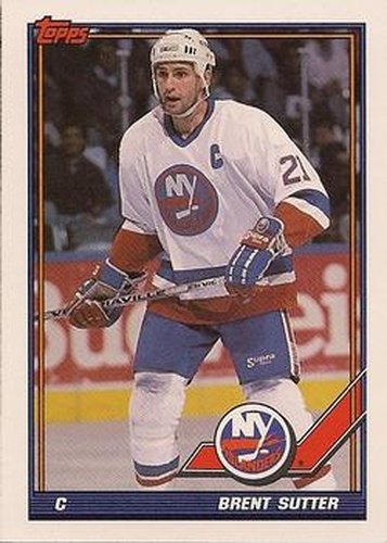 #165 Brent Sutter - New York Islanders - 1991-92 Topps Hockey