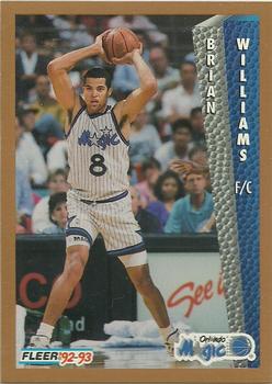 #165 Brian Williams - Orlando Magic - 1992-93 Fleer Basketball