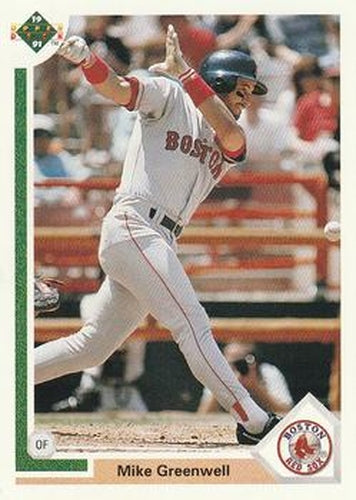 #165 Mike Greenwell - Boston Red Sox - 1991 Upper Deck Baseball