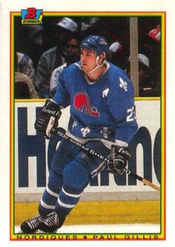 #165 Paul Gillis - Quebec Nordiques - 1990-91 Bowman Hockey