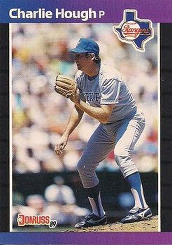 #165 Charlie Hough - Texas Rangers - 1989 Donruss Baseball