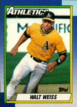 #165 Walt Weiss - Oakland Athletics - 1990 Topps Baseball