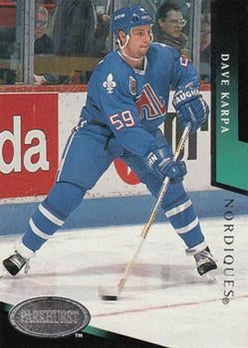 #165 Dave Karpa - Quebec Nordiques - 1993-94 Parkhurst Hockey