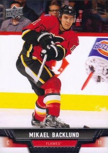 #165 Mikael Backlund - Calgary Flames - 2013-14 Upper Deck Hockey