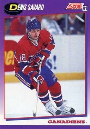 #165 Denis Savard - Montreal Canadiens - 1991-92 Score American Hockey