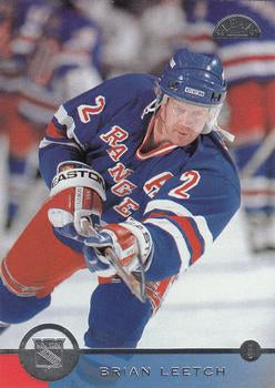 #165 Brian Leetch - New York Rangers - 1996-97 Leaf Hockey