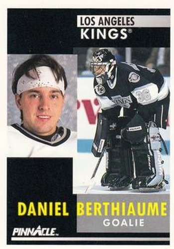 #165 Daniel Berthiaume - Los Angeles Kings - 1991-92 Pinnacle Hockey