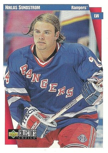 #165 Niklas Sundstrom - New York Rangers - 1997-98 Collector's Choice Hockey