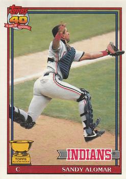 #165 Sandy Alomar Jr. - Cleveland Indians - 1991 O-Pee-Chee Baseball