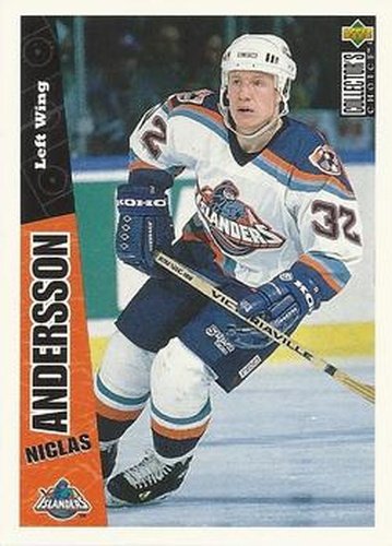 #165 Niklas Andersson - New York Islanders - 1996-97 Collector's Choice Hockey