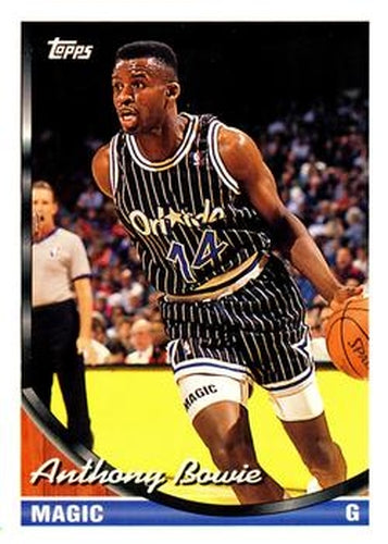 #165 Anthony Bowie - Orlando Magic - 1993-94 Topps Basketball