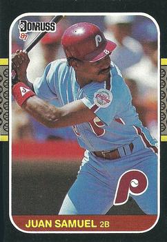 #165 Juan Samuel - Philadelphia Phillies - 1987 Donruss Baseball