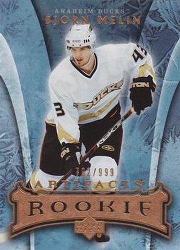 #165 Bjorn Melin - Anaheim Ducks - 2007-08 Upper Deck Artifacts Hockey
