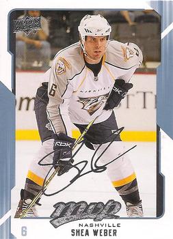 #165 Shea Weber - Nashville Predators - 2008-09 Upper Deck MVP Hockey