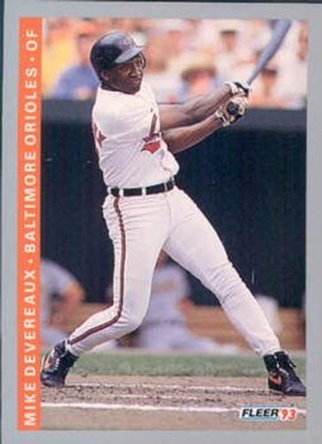 #165 Mike Devereaux - Baltimore Orioles - 1993 Fleer Baseball
