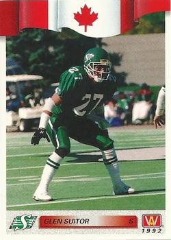 #165 Glen Suitor - Saskatchewan Roughriders - 1992 All World CFL Football
