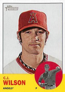 #165 C.J. Wilson - Los Angeles Angels - 2012 Topps Heritage Baseball