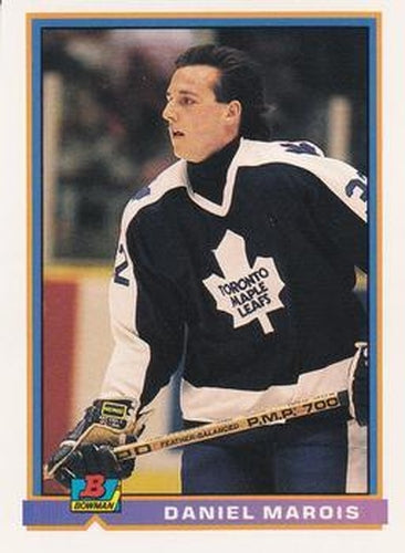 #165 Daniel Marois - Toronto Maple Leafs - 1991-92 Bowman Hockey
