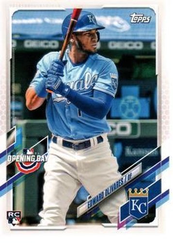 #165 Edward Olivares - Kansas City Royals - 2021 Topps Opening Day Baseball