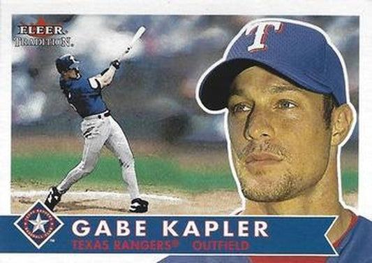 #165 Gabe Kapler - Texas Rangers - 2001 Fleer Tradition Baseball