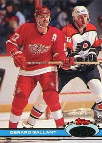 #165 Gerard Gallant - Detroit Red Wings - 1991-92 Stadium Club Hockey