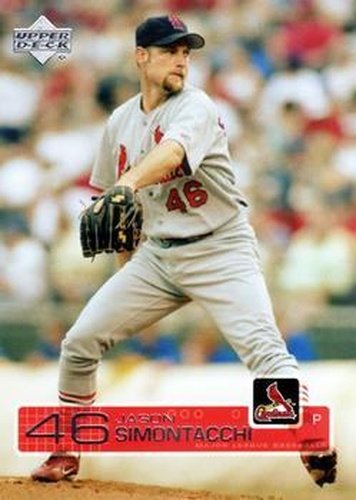 #165 Jason Simontacchi - St. Louis Cardinals - 2003 Upper Deck Baseball