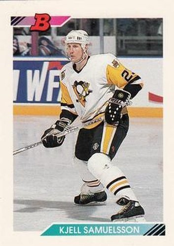 #165 Kjell Samuelsson - Pittsburgh Penguins - 1992-93 Bowman Hockey