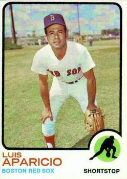 #165 Luis Aparicio - Boston Red Sox - 1973 Topps Baseball
