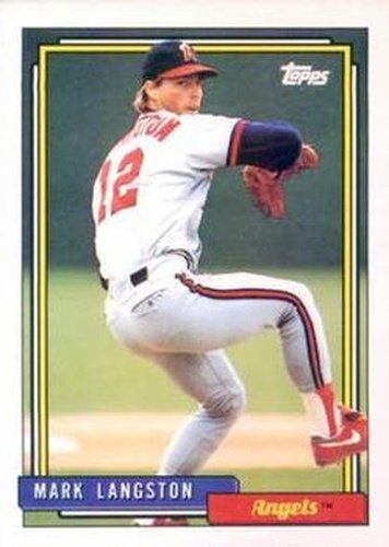 #165 Mark Langston - California Angels - 1992 Topps Baseball