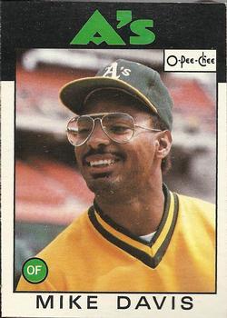 #165 Mike Davis - Oakland Athletics - 1986 O-Pee-Chee Baseball