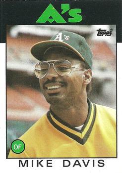 #165 Mike Davis - Oakland Athletics - 1986 Topps Baseball