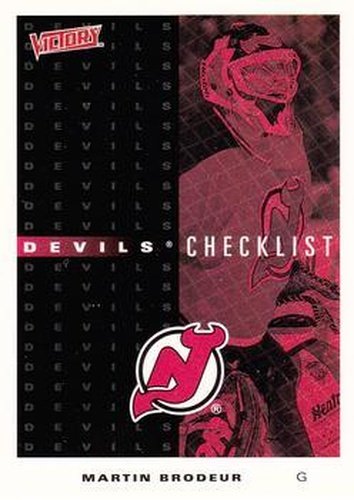 #165 Devils Checklist - New Jersey Devils - 1999-00 Upper Deck Victory Hockey