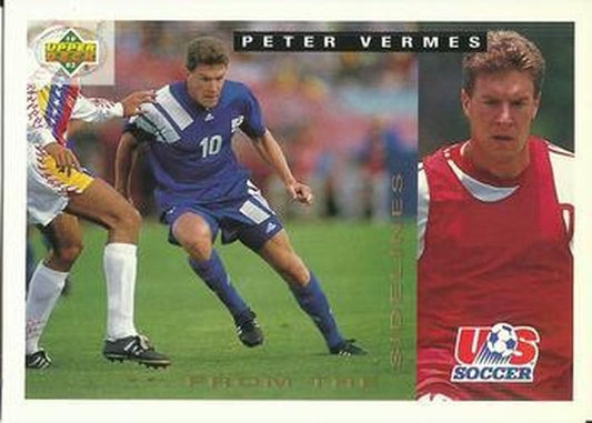#165 Peter Vermes - USA - 1993 Upper Deck World Cup Preview English/Spanish Soccer