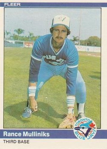 #165 Rance Mulliniks - Toronto Blue Jays - 1984 Fleer Baseball