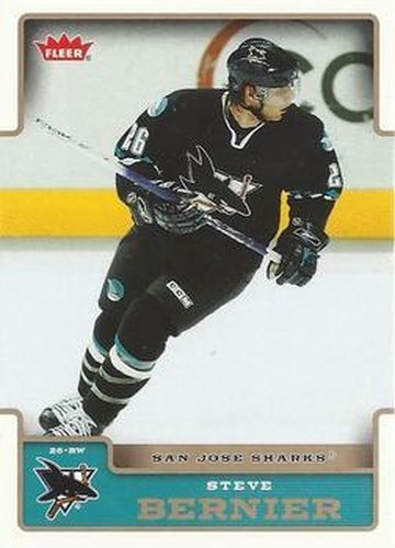 #165 Steve Bernier - San Jose Sharks - 2006-07 Fleer Hockey