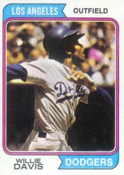 #165 Willie Davis - Los Angeles Dodgers - 1974 Topps Baseball
