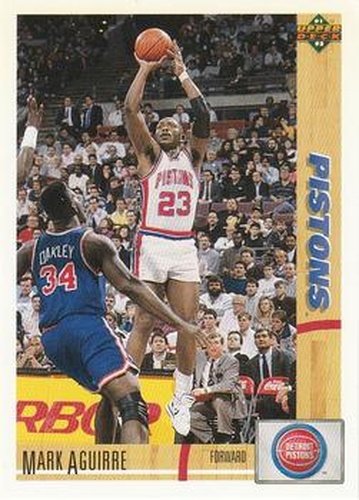 #165 Mark Aguirre - Detroit Pistons - 1991-92 Upper Deck Basketball