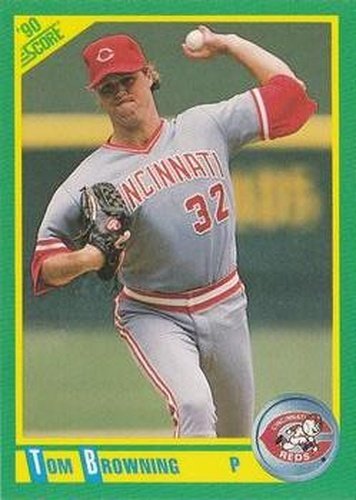 #165 Tom Browning - Cincinnati Reds - 1990 Score Baseball