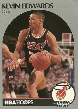 #165 Kevin Edwards - Miami Heat - 1990-91 Hoops Basketball