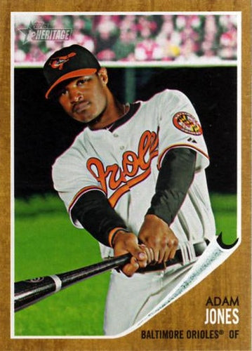 #165 Adam Jones - Baltimore Orioles - 2011 Topps Heritage Baseball