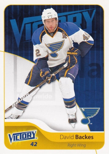 #165 David Backes - St. Louis Blues - 2011-12 Upper Deck Victory Hockey