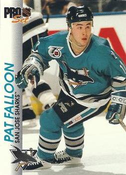 #166 Pat Falloon - San Jose Sharks - 1992-93 Pro Set Hockey