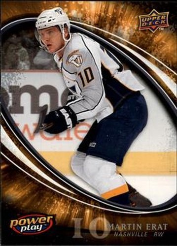 #166 Martin Erat - Nashville Predators - 2008-09 Upper Deck Power Play Box Set Hockey