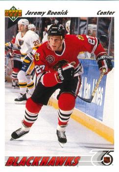 #166 Jeremy Roenick - Chicago Blackhawks - 1991-92 Upper Deck Hockey