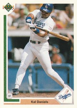 #166 Kal Daniels - Los Angeles Dodgers - 1991 Upper Deck Baseball