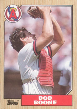 #166 Bob Boone - California Angels - 1987 Topps Baseball