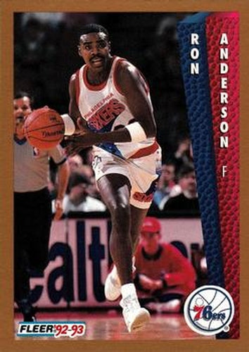 #166 Ron Anderson - Philadelphia 76ers - 1992-93 Fleer Basketball