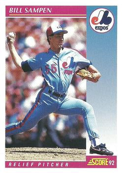 #166 Bill Sampen - Montreal Expos - 1992 Score Baseball